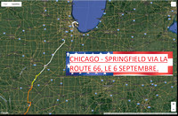 Chicago - Springfield via la Route 66, le 6 septembre.