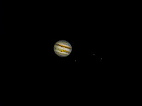 Jupiter, Callisto, Europe et Io - 25 mars 2016.