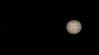 Europe, Ganymède, Jupiter et Io, le 11 octobre 2022.